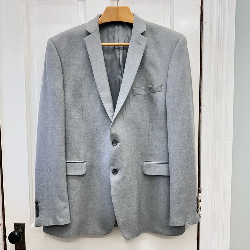 Ralph Lauren silk wool 2 button‎ blazer suit coat men's 48L